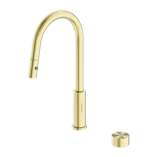 Nero NR271908BG Kara Progressive Pull Out Kitchen Mixer - Brushed Gold