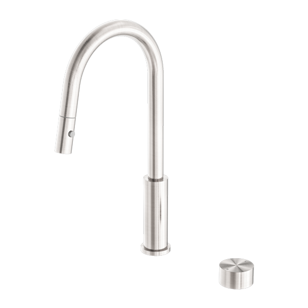 Nero NR271908BN Kara Progressive Pull Out Kitchen Mixer - Brushed Nickel