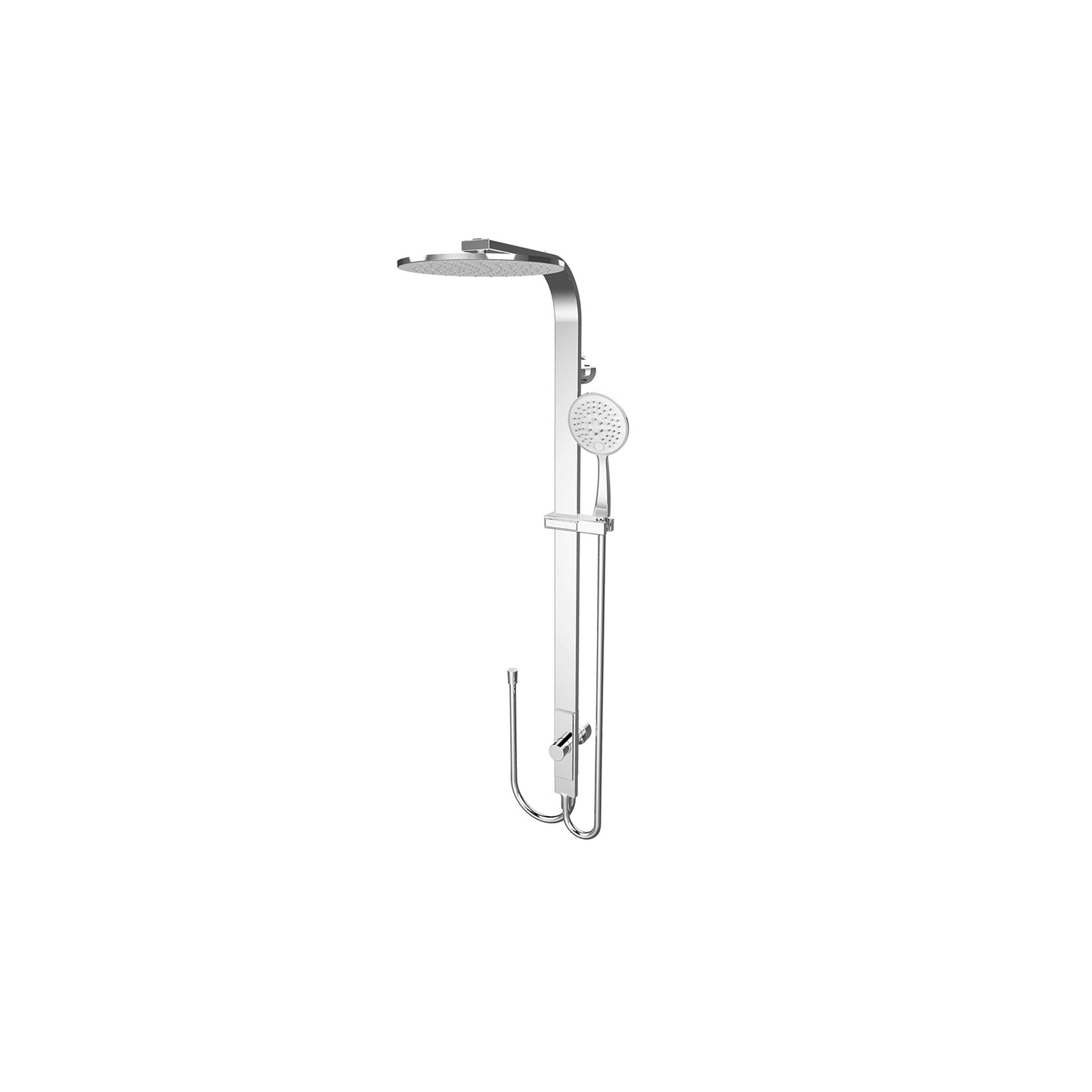 Nero NR281305bCH Astra Rain Round Twin Shower Double Hose Shower - Chrome