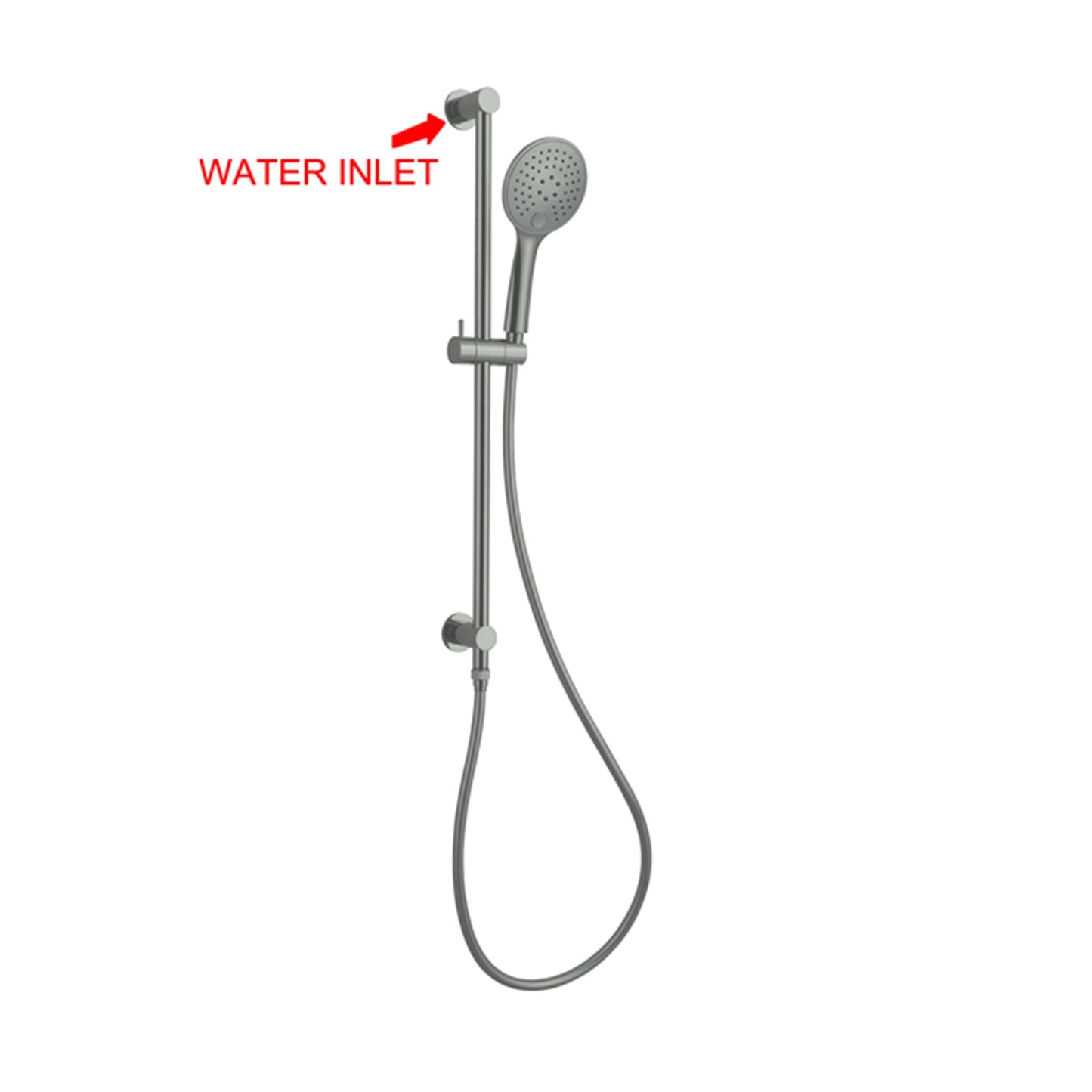 Nero NR314GM Dolce 3 Function Rail Shower - Gunmetal Grey