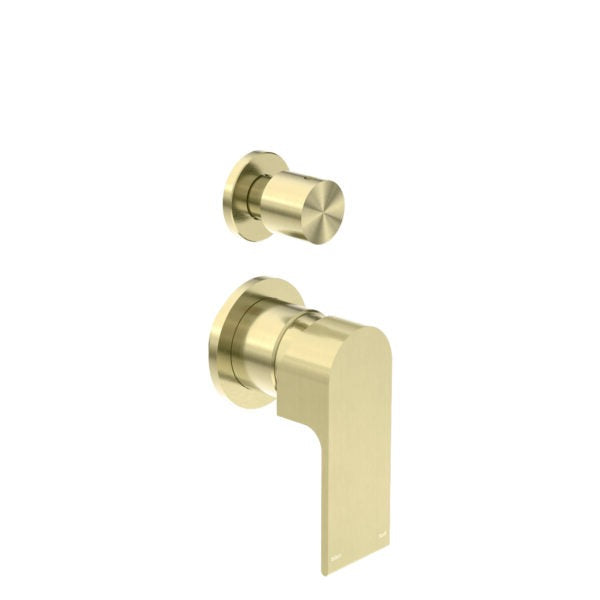 Nero NR321511GBG Bianca Shower / Bath Mixer with Diverter (Separate Backplates) - Brushed Gold
