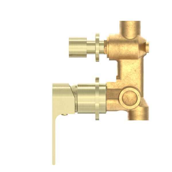 Nero NR321511GBG Bianca Shower / Bath Mixer with Diverter (Separate Backplates) - Brushed Gold