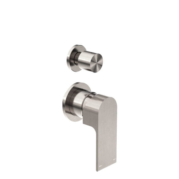 Nero NR321511GBN Bianca Shower / Bath Mixer with Diverter (Separate Backplates) - Brushed Nickel