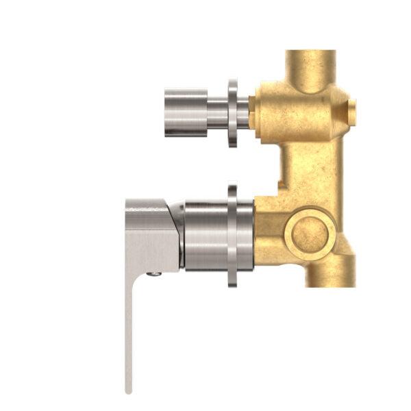 Nero NR321511GBN Bianca Shower / Bath Mixer with Diverter (Separate Backplates) - Brushed Nickel