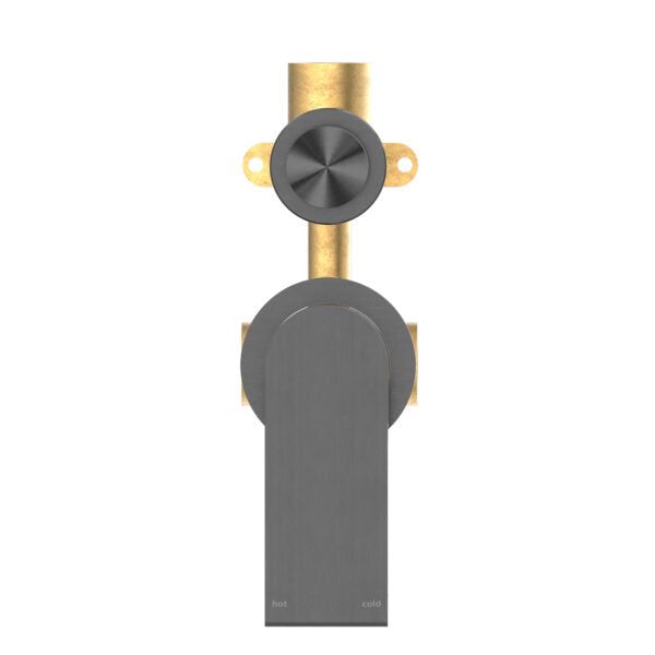 Nero NR321511GGM Bianca Shower / Bath Mixer with Diverter (Separate Backplates) - Gunmetal Grey