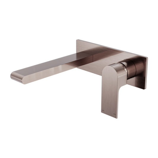 Nero Bianca Wall Basin/Bath Mixer - Brushed Bronze