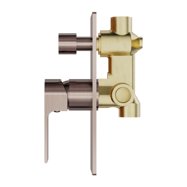 Nero NR321511ABZ Bianca Shower / Bath Mixer with Diverter - Brushed Bronze