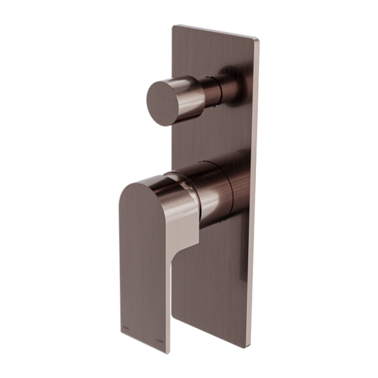 Nero NR321511ABZ Bianca Shower / Bath Mixer with Diverter - Brushed Bronze