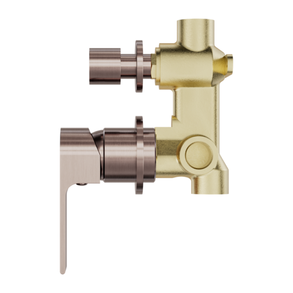 Nero NR321511GBZ Bianca Shower / Bath Mixer with Diverter (Separate Backplates) - Brushed Bronze