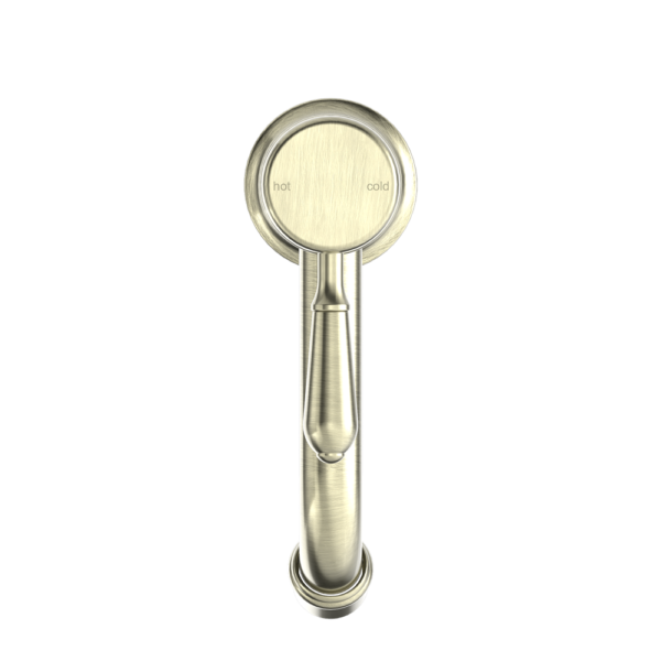 Nero York Straight Basin Mixer - Aged Brass