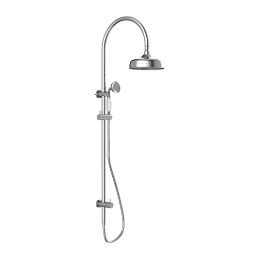 Nero York Twin Shower With Metal Shower - Chrome
