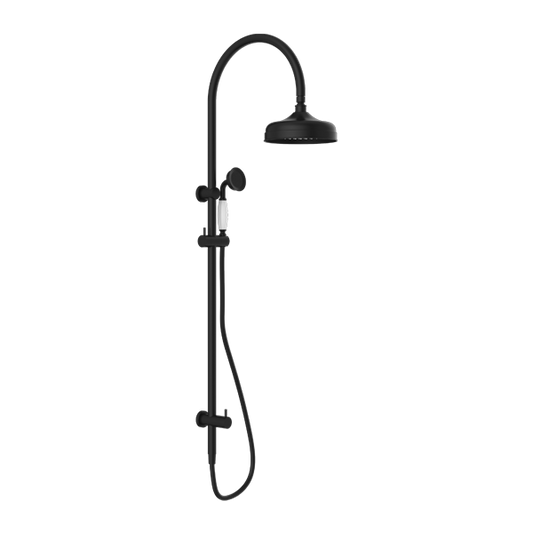 Nero York Twin Shower With Metal Shower - Matte Black