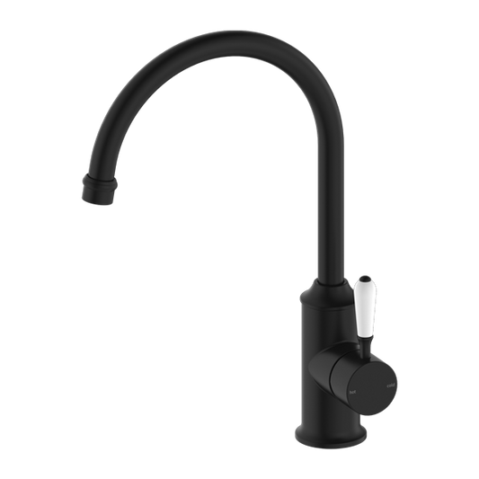 Nero York Kitchen Mixer Gooseneck Spout - Matte Black