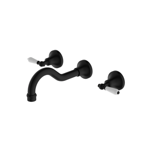 Nero York Wall Basin Set - Matte Black