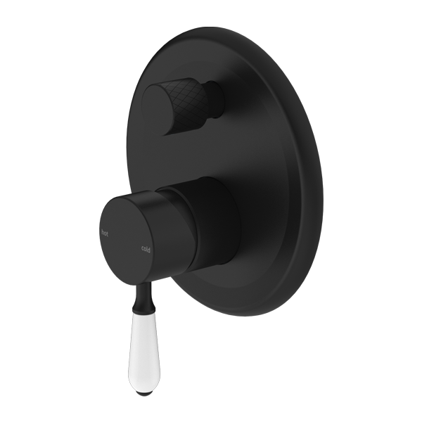 Nero York Shower Mixer With Diverter - Matte Black