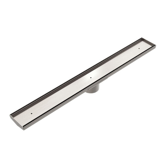 Nero NRFG001HSBN Tile Insert V Channel Floor Waste 89mm Outlet - Brushed Nickel
