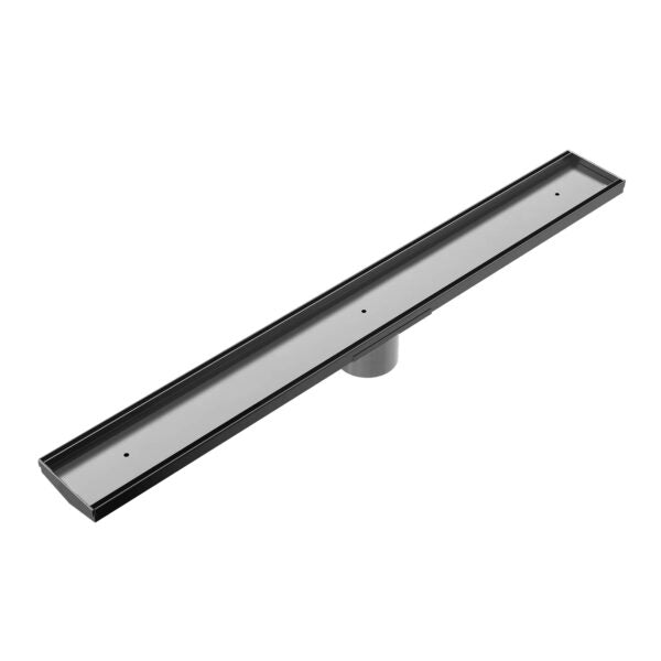 Nero NRFG001HSGM Tile Insert V Channel Floor Waste 89mm Outlet - Gunmetal Grey