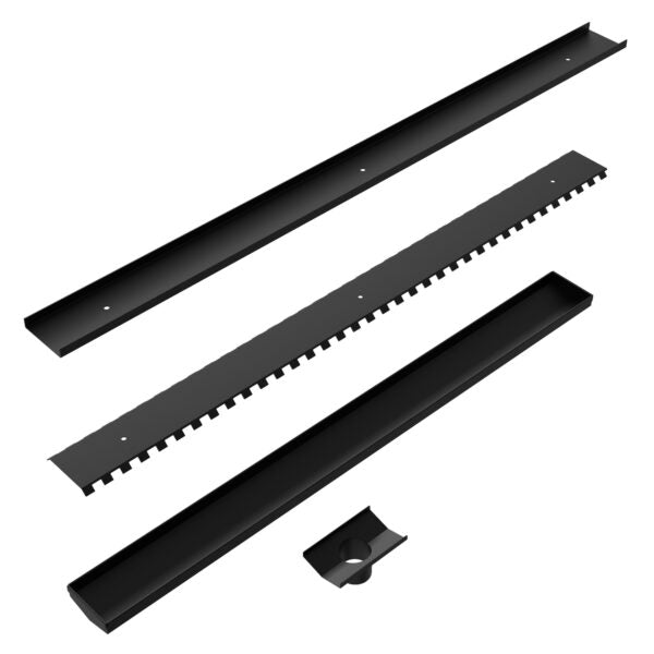 Nero NRFG002HSMB Tile Insert V Channel Floor Waste 50mm Outlet - Matte Black