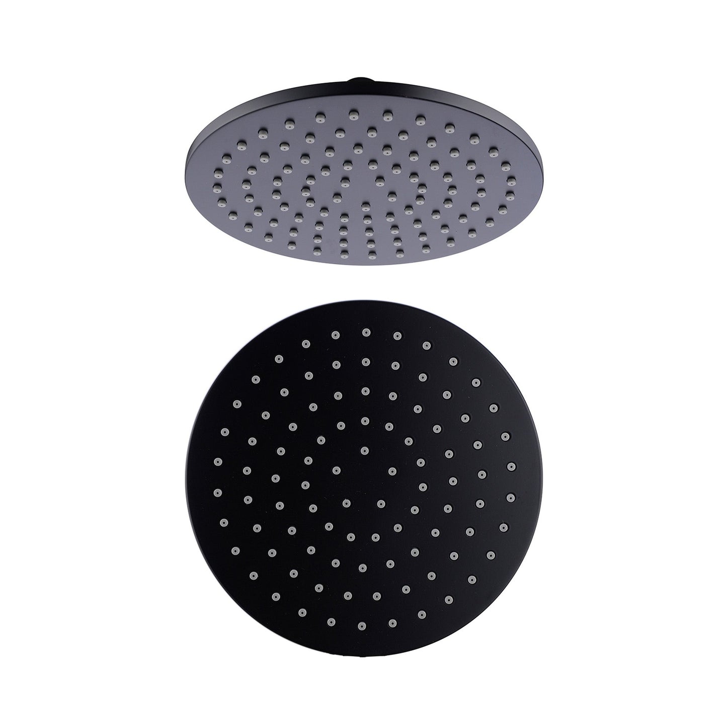Nero Round Brass Shower Head 250mm - Matte Black