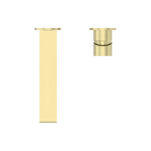 Nero Bianca Wall Basin/Bath Mixer (Separate Back Plate) - Brushed Gold