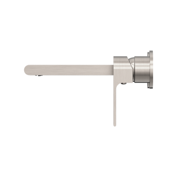 Nero Bianca Wall Basin/Bath Mixer (Separate Back Plate) - Brushed Nickel
