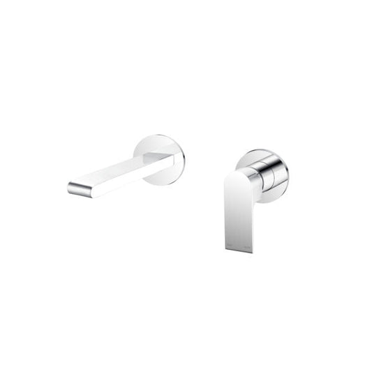 Nero Bianca Wall Basin/Bath Mixer (Separate Back Plate) - Chrome