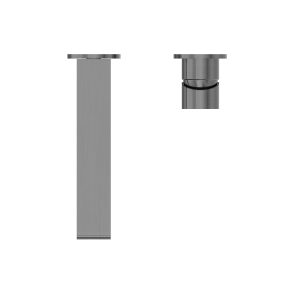 Nero Bianca Wall Basin/Bath Mixer (Separate Back Plate) - Gunmetal