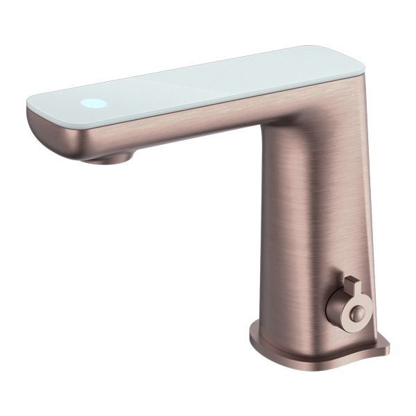 Nero NR222102BZ Claudia Sensor Mixer with White Top Display - Brushed Bronze