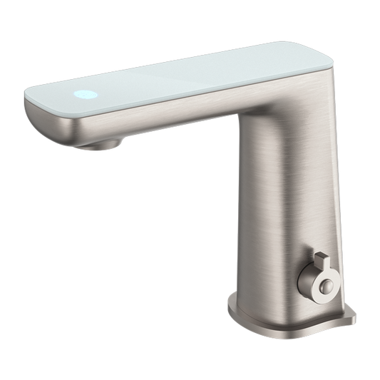 Nero NR222102BN Claudia Sensor Mixer with White Top Display - Brushed Nickel