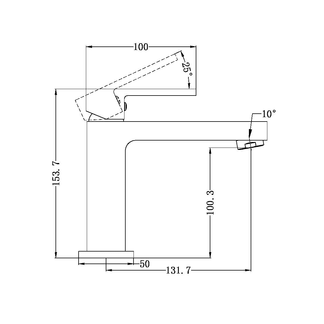 Nero NR301301BN Ecco Basin Mixer - Brushed Nickel