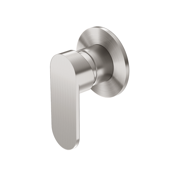Nero NR301311DBN Ecco Shower Mixer Round Back Plate - Brushed Nickel