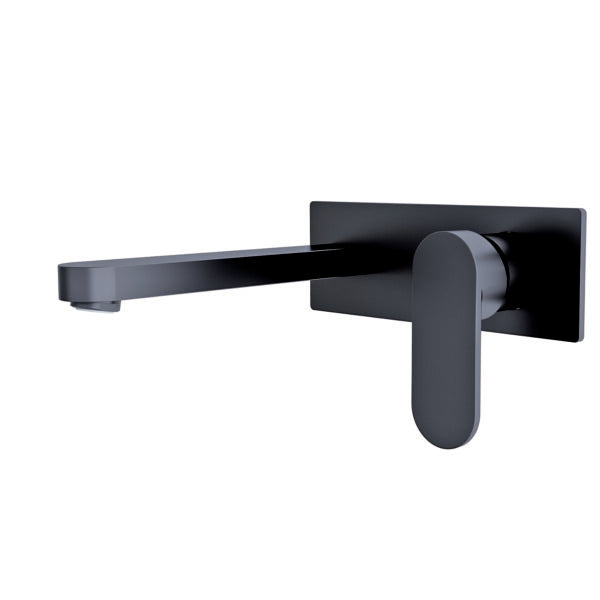 Nero NR301310aMB Ecco Wall Basin/Bath Mixer - Matte Black