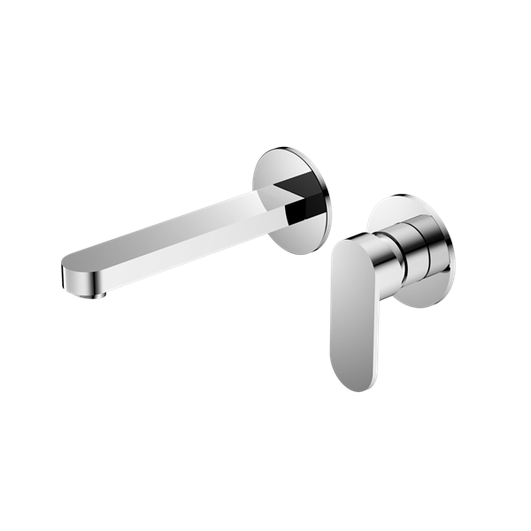 Nero NR301310BCH Ecco Wall Basin/Bath Mixer Separate Back Plate - Chrome