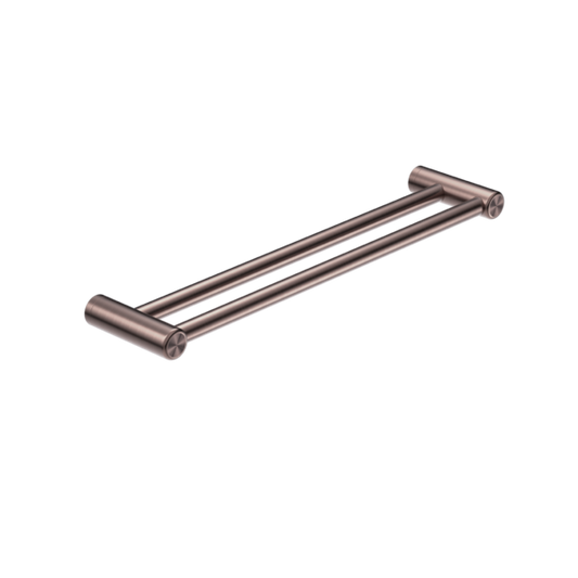 Nero Mecca Care 25mm Double Towel Grab Rail -  Brushed Bronze