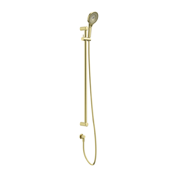 Nero Mecca Care Grab Rail and Adjustable Shower Rail Set -  Brushed Gold