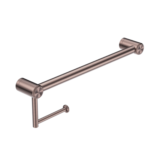 Nero Mecca Care 25mm Toilet Roll Rail - Brushed Bronze