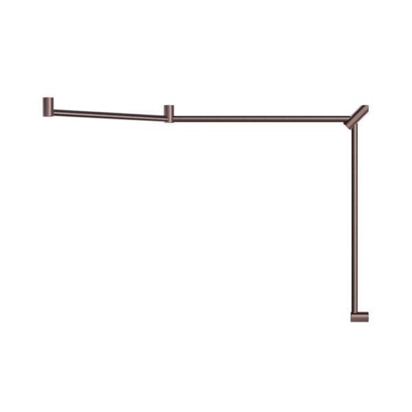 Nero Mecca Care 32mm DDA Toilet Grab Rail Set Continuous - Brushed Bronze