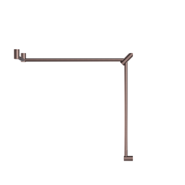 Nero Mecca Care 32mm DDA Toilet Grab Rail Set Continuous - Brushed Bronze