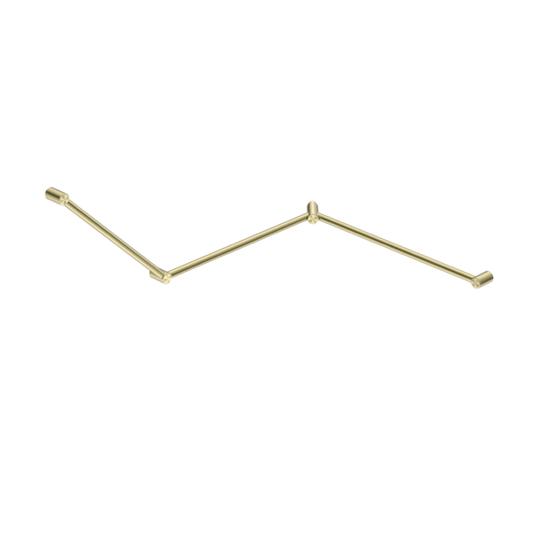 Nero Mecca Care 32mm DDA Toilet Grab Rail Set Continuous - Brushed Gold