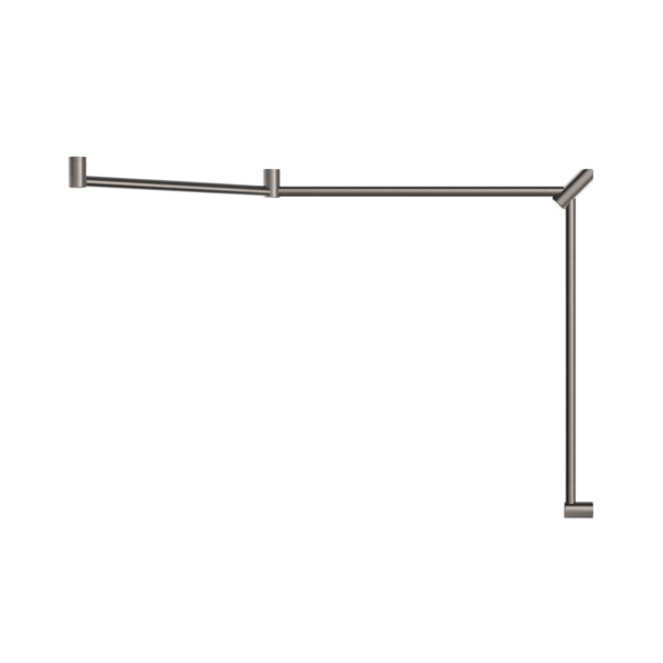 Nero Mecca Care 32mm DDA Toilet Grab Rail Set Continuous - Brushed Nickel
