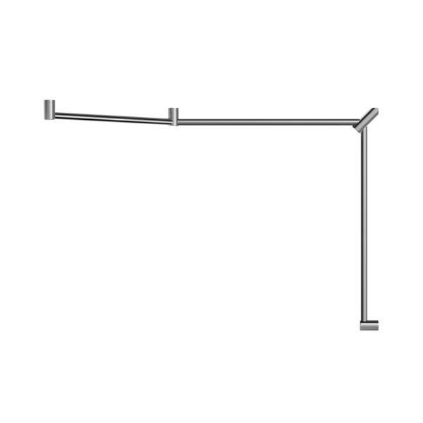 Nero Mecca Care 32mm DDA Toilet Grab Rail Set Continuous - Chrome