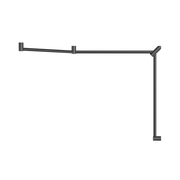 Nero Mecca Care 32mm DDA Toilet Grab Rail Set Continuous - Gunmetal
