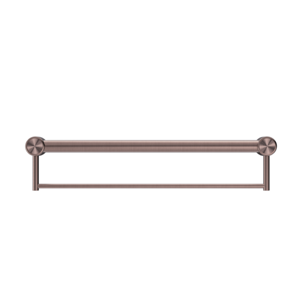 Nero Mecca Care 32mm Grab Rail with Towel Holder - Brushed Bronze
