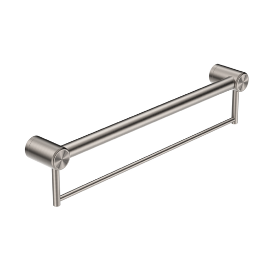 Nero Mecca Care 32mm Grab Rail with Towel Holder - Brushed Nickel