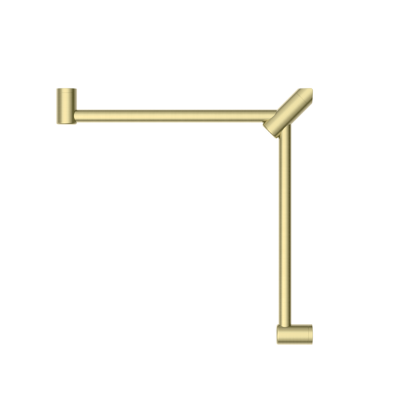 Nero NRCR3290WBG Mecca Care 32mm Wrap Around Corner Grab Rail - Brushed Gold