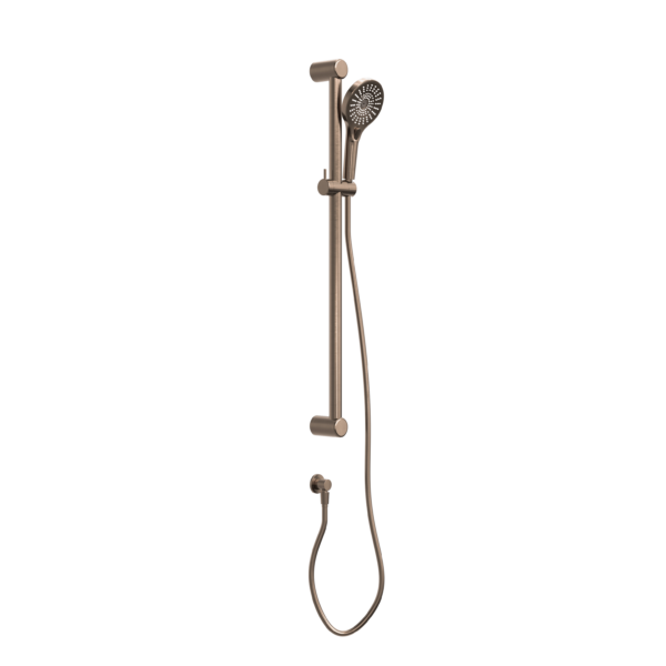 Nero Mecca Care Grab Rail and Adjustable Shower Rail Set -  Brushed Bronze