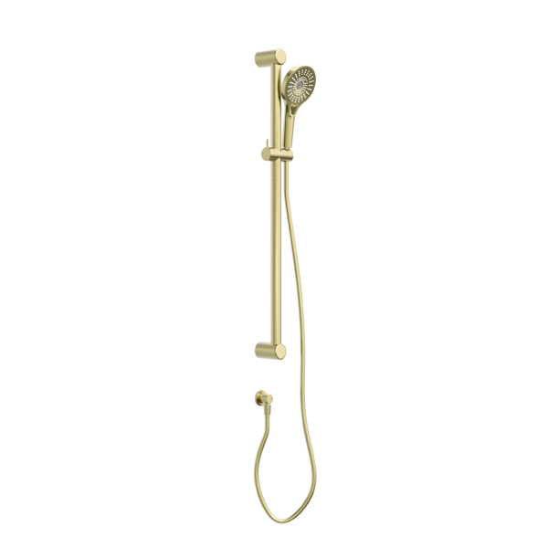 Nero Mecca Care Grab Rail and Adjustable Shower Rail Set -  Brushed Gold