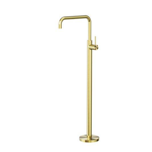 Nero NR221903BBG Mecca Freestanding Bath Mixer Square Shape - Brushed Gold