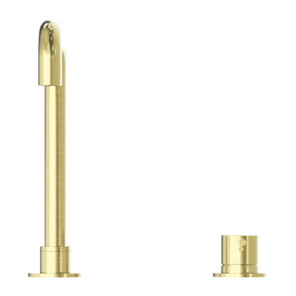 Nero NR221901cBG Mecca Hob Basin Mixer with Square Swivel Spout - Brushed Gold