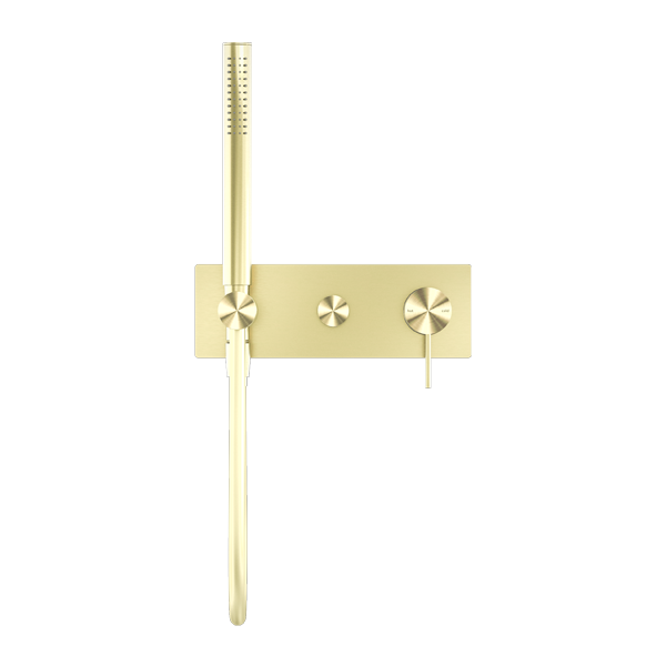 Nero NR221912EBG Mecca Shower Mixer Diverter System - Brushed Gold